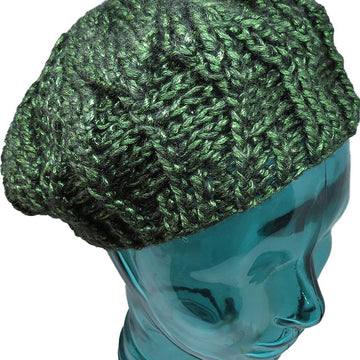 3D leaf motif beret