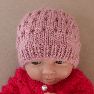 Poppy - Babies eyelet stitch beanie