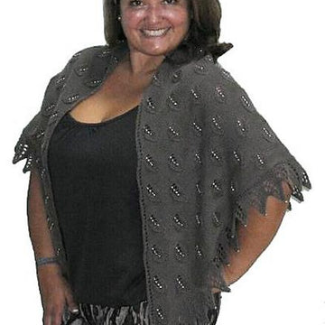 K803-Embossed Leaves Shawl