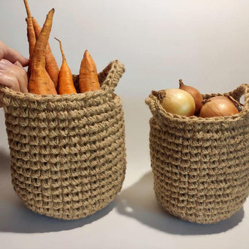 Jute Basket With Handles (2 sizes)