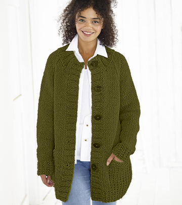 Jacket & Sweater in Timeless Super Chunky in King Cole - 5828 - Leaflet
