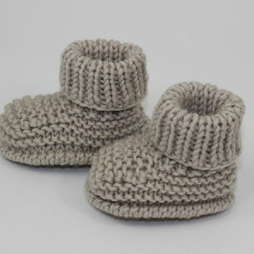 Baby Simple Rib Cuff Booties