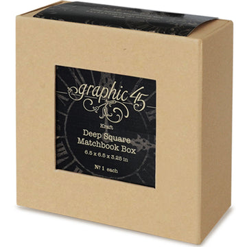 Graphic 45 Staples Deep Matchbook Box 6"X6"X3" - Kraft