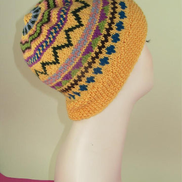 Simple Fairisle Slouch Hat