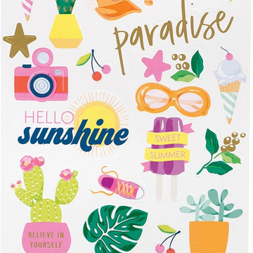 American Crafts Dear Lizzy Here & Now Cardstock Stickers 69/Pkg - W/Gold Foil Accents