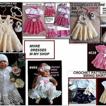 672 - knit girls dress, newborn to 6 yrs,