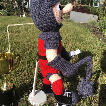 Football mascot amigurumi doll