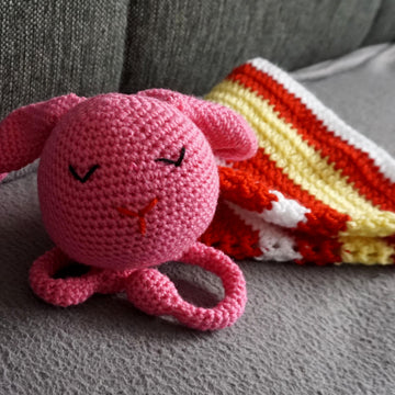 Cuddle Cloth Colorfull Striped Bunny!