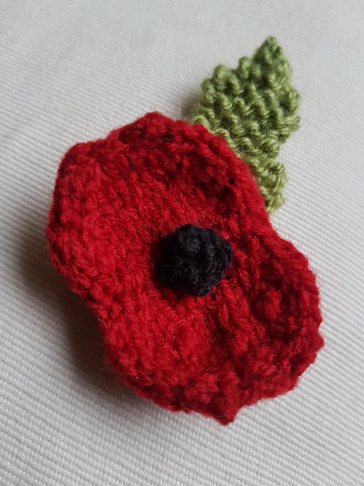 Traditional Knitted Poppy