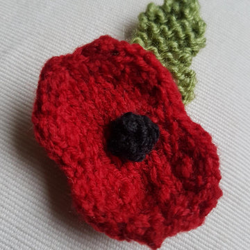 Traditional Knitted Poppy