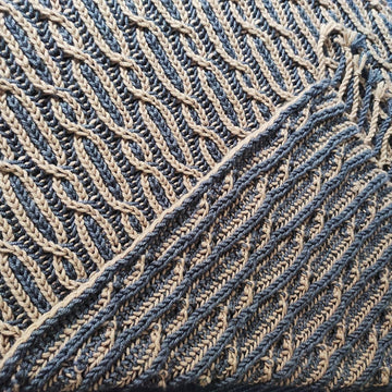 Untwisted Brioche Blanket