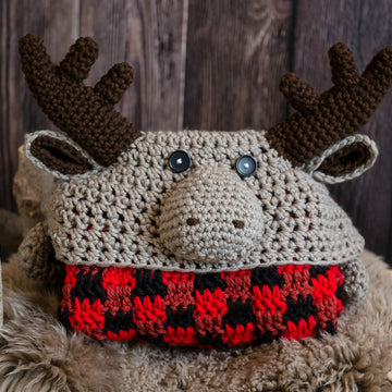 Hooded Woodland Moose Blanket