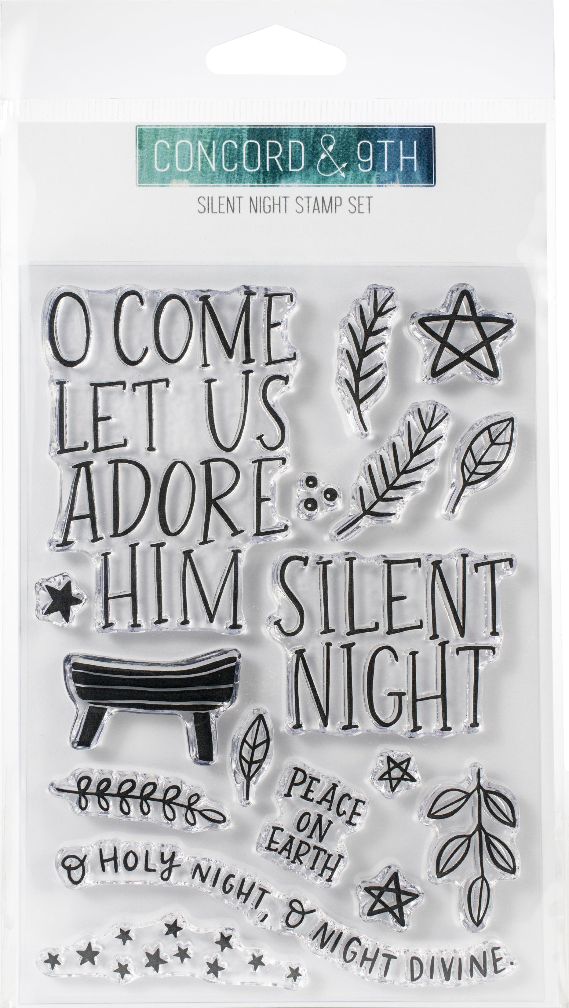 Concord & 9th Clear Stamps 4"X6" - Silent Night