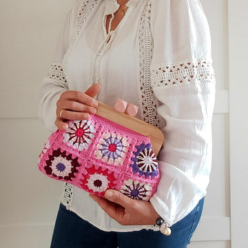 Chiara Clutch in Pink Bag