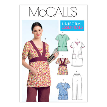 McCall's Misses'/Women's Scrubs Tops, Dress and Pants M5895 - Sewing Pattern