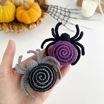 Crochet spider pattern Halloween amigurumi spider keyring & bag charm Spooky crochet PDF