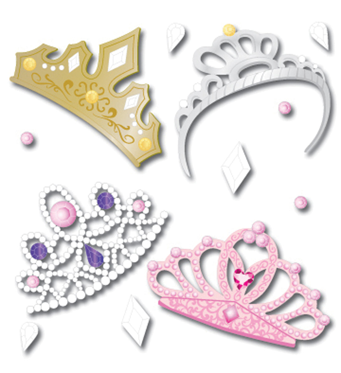 Jolee's Boutique Dimensional Stickers - 4 Tiaras