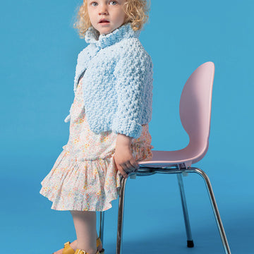 Cutie Cardigan - Free Crochet Pattern For Kids in Paintbox Yarns Chenille by Paintbox Yarns