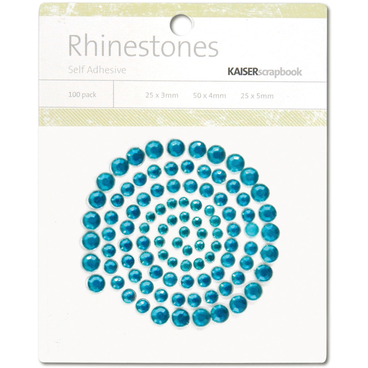 Kaisercraft Adhesive Rhinestones 100/Pkg - Aquamarine
