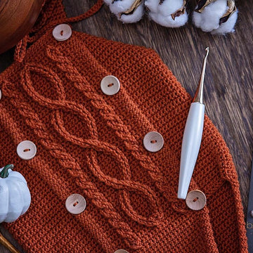 Cable Eyelet Romper & Bonnet
