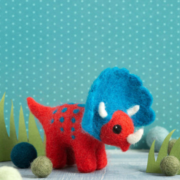 Hawthorn Handmade Mini Triceratops Needle Felting Kit