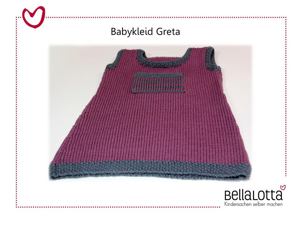 Strickanleitung Kleid Greta in den Größen 62 bis 92, Anfängerfreundlich