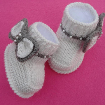 Knitting PATTERN Sweet Baby Booties Girl Baby Shoes