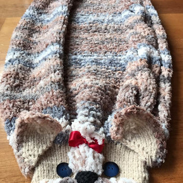 Shih Tzu-Yorkie Dog Cowl Scarf
