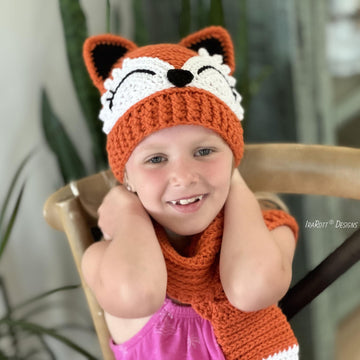 The Artful Fox Hat and Scarf