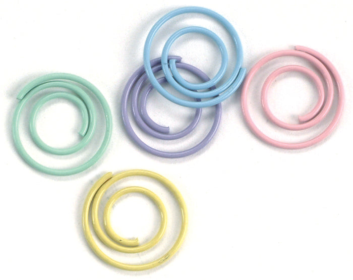 Creative Impressions Mini Painted Metal Spiral Clips .5" 25/Pkg - Pastel