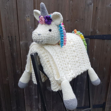 3 in 1 Rainbow Unicorn Folding Baby Blanket Toy Lovey