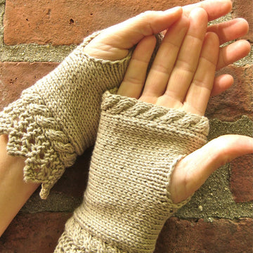 Pistachio Milkshake Fingerless Mitts
