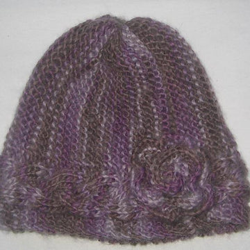 Cable Hat with Flower