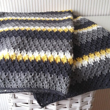 Laksfoot stitch baby blanket