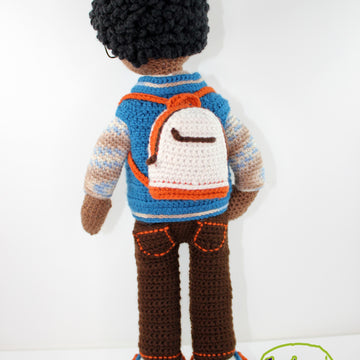 Crochet Doll Pattern, Amigurumi doll pattern, Large doll, 21"/53cm, Jamal