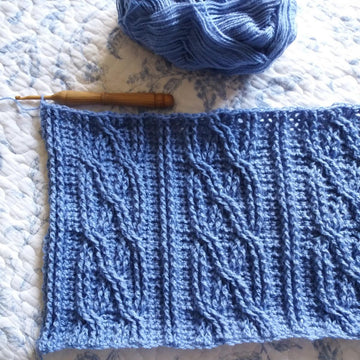 Deep Blue Cable Blanket