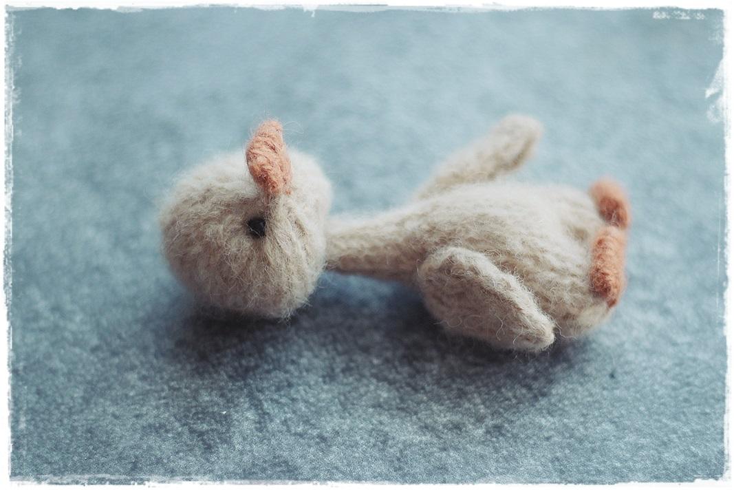 GOOSE Knitting Pattern PDF, Flat Knitted gooseling, Tiny knit tutorial