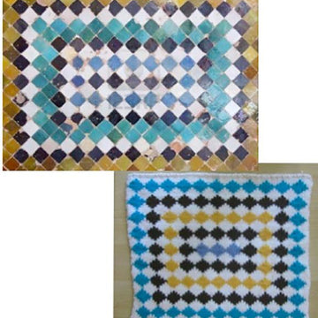 KGeometry Placemat: Rectangle with 99 Rhombuses