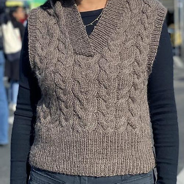 #339 Evie Cabled Vest