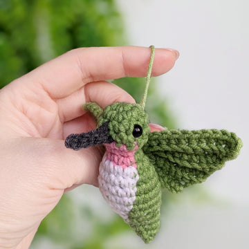 Hummingbird Crochet Pattern, Easy Crochet Amigurumi Bird Pattern, Crochet Keychain Pattern