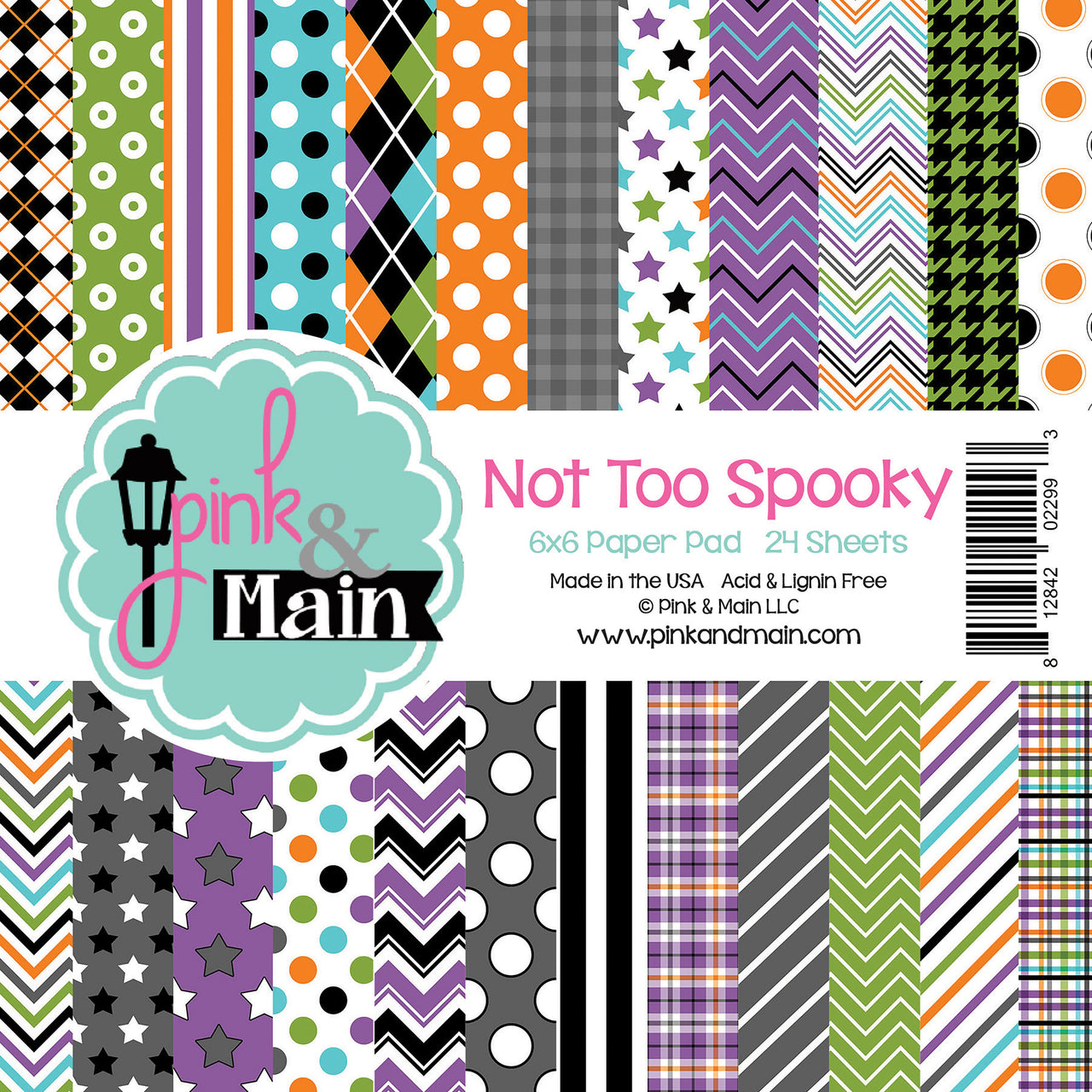 Pink & Main Double-Sided Paper Pad 6"X6" 24/Pkg - Not Too Spooky, 12 Designs/2 Each