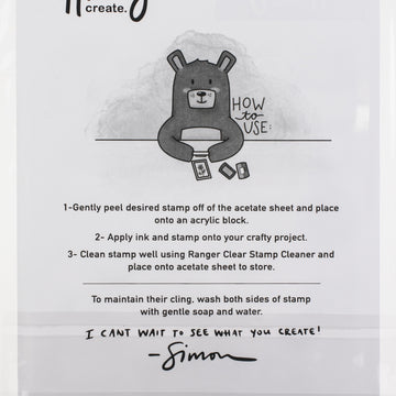 Ranger Simon Hurley create. Cling Stamps 6"X9" - Cake Walk