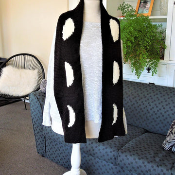 Blue Moon Lunar Phase Scarf