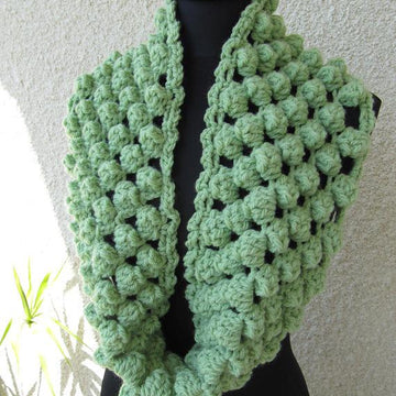 Chunky Scarf Crochet Popcorn Stitch