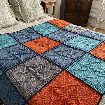 Cabled Patchwork Afghan