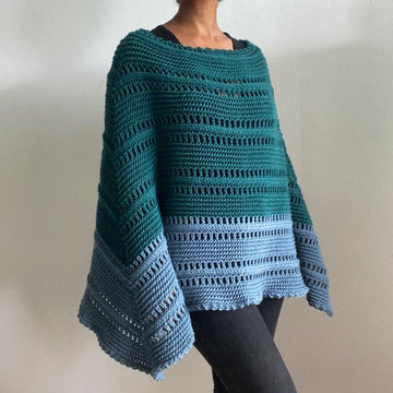 Crochet poncho pattern: crochet poncho, crochet slipover, crochet pattern  PDF