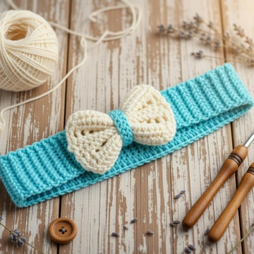 Crochet Bow Headband PDF + Video Tutorial