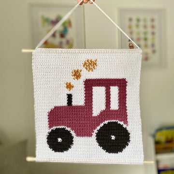 Theo's Tractor Crochet Wall Hanging