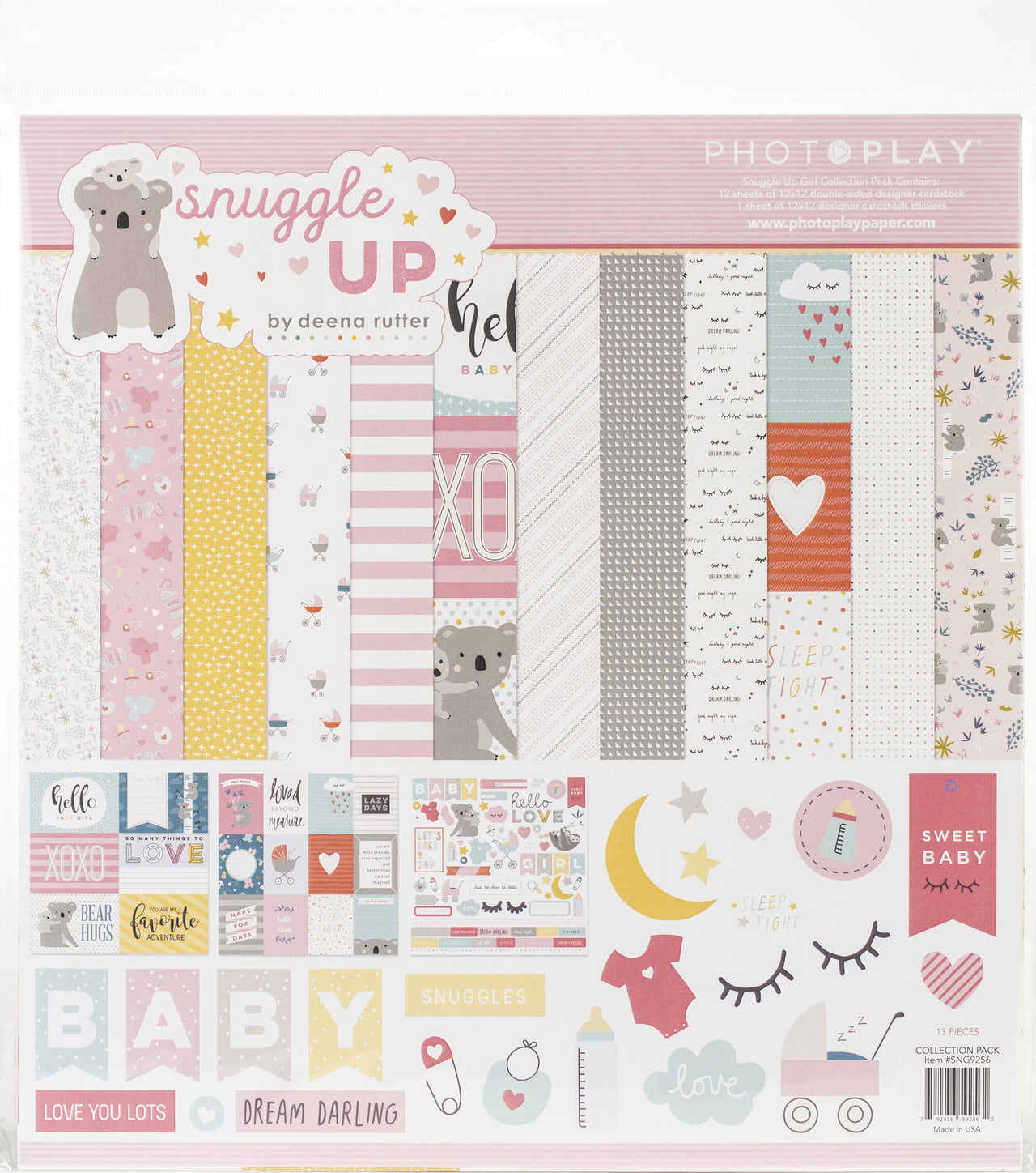 Photoplay Paper PhotoPlay Collection Pack 12"X12" - Snuggle Up Girl