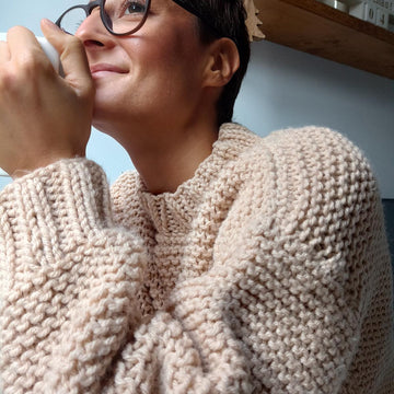 Super simple garter sweater